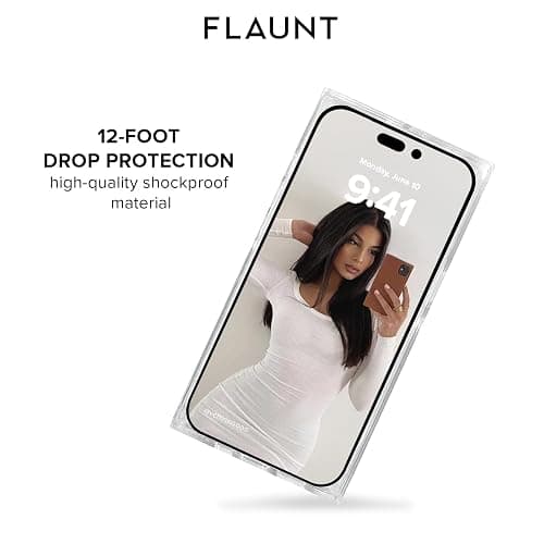 Flaunt Official Square Protective Case - Compatible with iPhone 17e/16e/15/14/13 - Compatible with MagSafe & Wireless Charging - Drop-Tested & Shockproof - (Pink Mother of Pearl) thumbnail 4