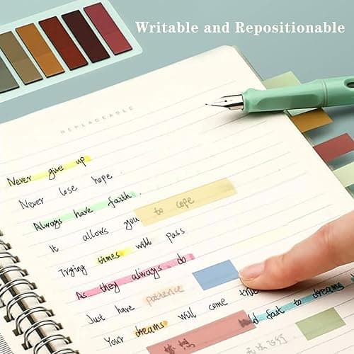 ELII Tabs 800Pcs Sticky Index Tabs Page Markers,Writable and Transparent Sticky Notes Page Tabs Book Markers Label Stickers Index Tabs for Page Marking Classify File (800 pcs Book tabs) thumbnail 7