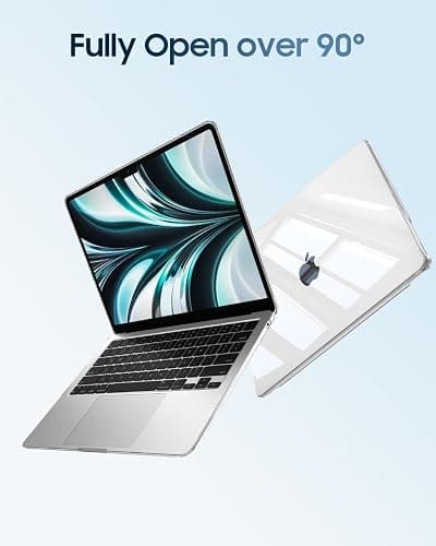 Fintie Hülle Kompatibel mit MacBook Air 15 Zoll M5 M4 M3 M2 (2026-2023) | A3448 A3241 A3114 A2941, Ultradünne Hartschale Schutzhülle Snap Case Cover, Transparent thumbnail 4