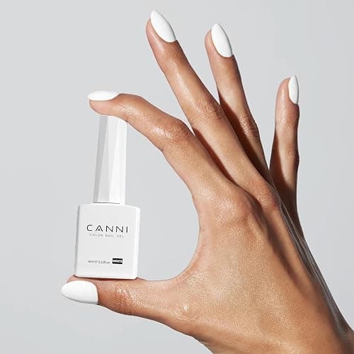 CANNI 2Pcs Hema-Free White Gel Nail Polish Set- White Gel Polish Kit, Soak Off LED Nail Gel Manicure Kit DIY at Home Salon Gifts for Women Girls thumbnail 5