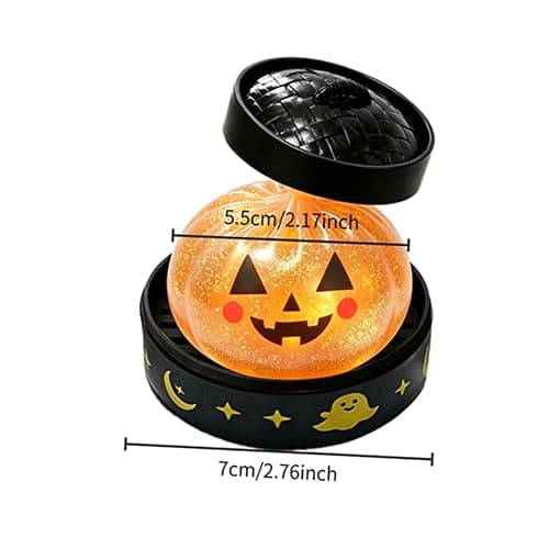 Halloween Dumpling Squishy with Steamer Basket Stress Relief Toy B5 2.56in | Glitter Design, Slow-Rise Material, Mystery Blind Box, Includes Steamer Storage Case, Halloween Party Favor Gift thumbnail 3