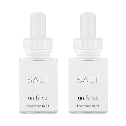 Pura & Unify Co. Home Scent Refill - Smart Air Diffuser - Up to 120-Hours of Luxury Fragrance per Refill - Home Essential - Clean & Safe Diffuser Fragrance - 2 Pack, Salt - Image 1