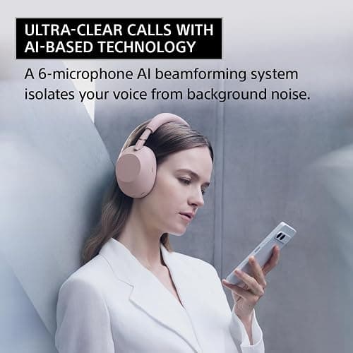 Sony WH-1000XM6 The Best Noise Canceling Wireless Headphones, HD NC Processor QN3, 12 Microphones, Adaptive NC Optimizer, Mastered by Engineers, Studio-Quality, 30-Hour Battery, Black thumbnail 6