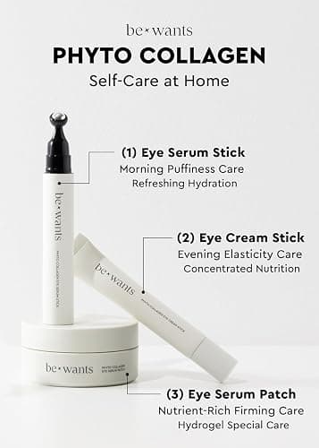 BE+WANTS Bewants under eye patches for puffy eyes, Korean under eye mask with vegan collagen and 71.9% bamboo water, patches for dark circles and Cooling, 60 pieces thumbnail 7