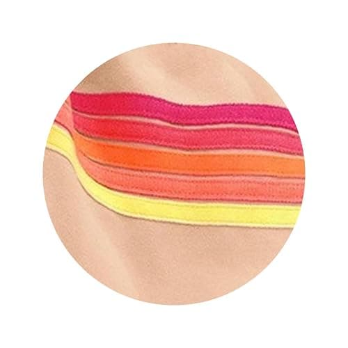 2 Piece Lounge Set for Women Rainbow Striped Sweatshirts Loose Fit Pants Color Blocked Suits Sweatsuits Tracksuit thumbnail 3