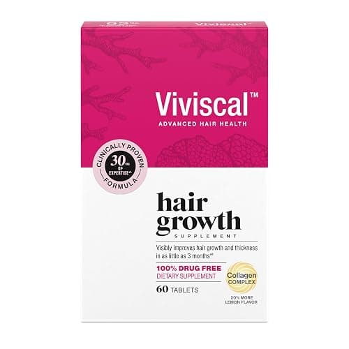Viviscal Hair Growth Supplements For Women For Thicker, Fuller Hair, Nourishes Thinning & Loss, With Proprietary Collagen Complex, 60 Tablets, 1 Month Supply - Image 1