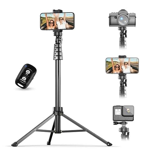 UBeesize 67-inch Camera Tripod with Bluetooth Remote - Image 1