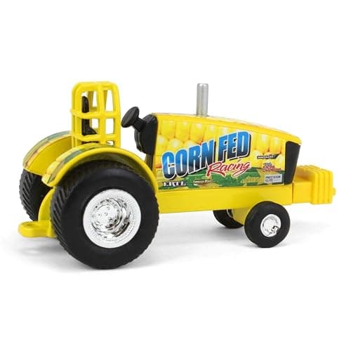 ERTL 1/64 Corn Fed Racing Yellow Pulling Tractor Collect N Play 47495 thumbnail 3