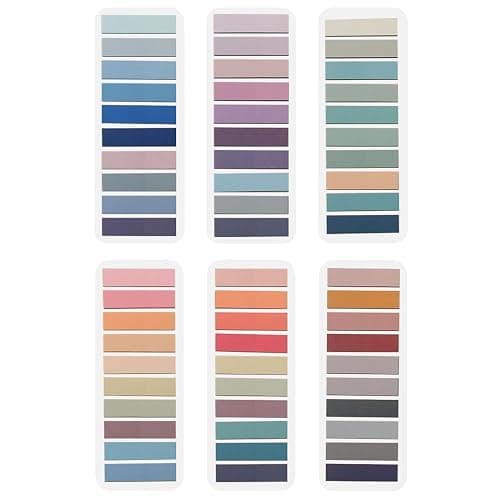 Lysas 1200pcs Page Markers, Morandi Sticky Note Tabs Colored Translucent Writable and Repositionable Book Flags Tabs Strip Index Page Tabs - Image 1