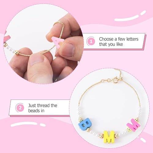 400pcs Large Alphabet Letter Beads,A-Z Large Alphabet Letter Charms for Jewelry Making, Bracelets, Necklaces, Keychains, DIY Crafts, Plastic Beads for Personalized Accessories (Macaron Color) thumbnail 4