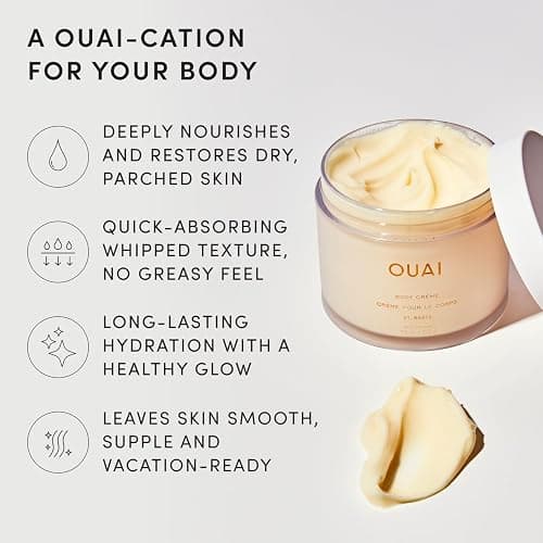 OUAI Body Cream, St. Barts - Hydrating Whipped Body Cream with Cupuaçu Butter, Coconut Oil and Squalane - Softens Skin and Delivers Healthy-Looking Glow - Sulfate-Free Skin Care (7.5 Oz) thumbnail 3