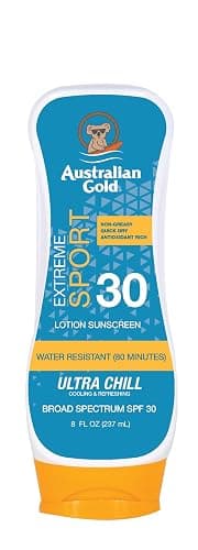 Australian Gold Extreme Sport Sunscreen Lotion SPF 30, 8 Ounce | Broad Spectrum | Sweat & Water Resistant | Non-Greasy | Oxybenzone Free | Cruelty Free - Image 1