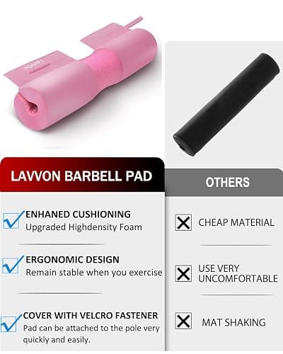 Barbell Squat Pad Nylon Padding AntiSlip- Thick Foam Barbell Pad for Squats Cushion, Lunges&Bar Padding for Hip Thrusts - Standard Weight Bar Pad - Provides Cushion to Neck Shoulders Training thumbnail 7