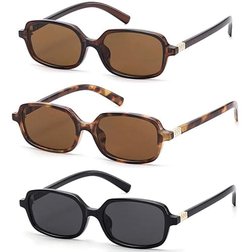 LIKSMU Trendy Rectangle Sunglasses for Women Men Retro Fashion 90s Small Square Shades Vintage Y2K Sun Glasses - Image 1