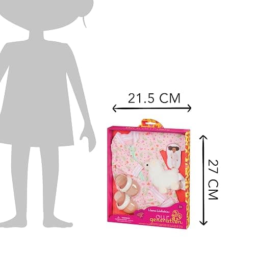 Our Generation Llama Lullabies Outfit – Pyjama Onsie Set Featuring Plush Llama Toy for 18-inch Dolls – 3 Piece Clothing Set thumbnail 3