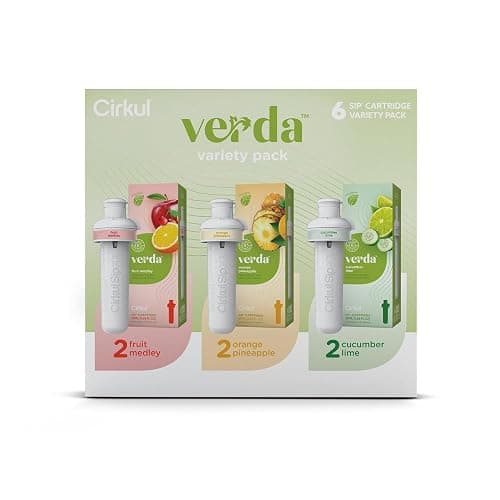 Cirkul Verda Antioxidants, Stevia, and Vitamin B Flavor Water Variety Pack, Makes 36 Drinks, No Sugar, Zero Calorie Drink Mix, (2 Orange Pineapple, 2 Fruit Medley, 2 Cucumber Lime) thumbnail 9
