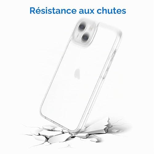 JETech Coque pour iPhone 13, HD Clair | Anti-Jaunissement, Antichoc, Dos PC Rigide Résistant aux Rayures, Étui Housse Bumper en TPU Transparent Durable thumbnail 6