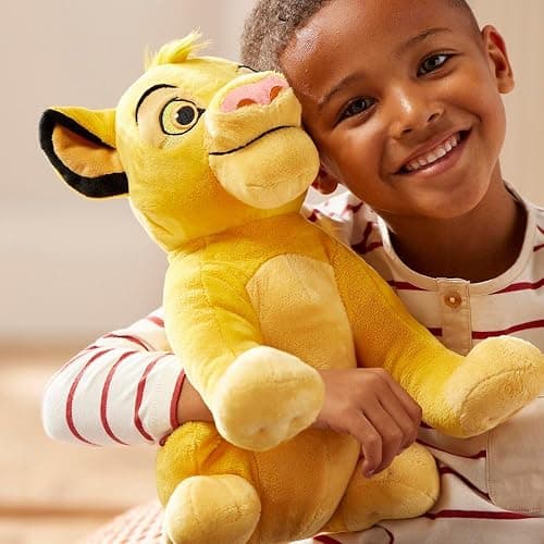 Disney Store Official Simba Medium Soft Toy for Kids, Cuddly Character with Fuzzy Texture and Embroidered Details, Furry Mane and Tail Tuft, Disney Plushy Suitable for All Ages thumbnail 2