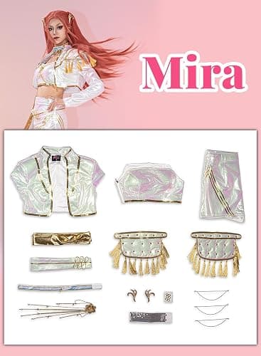 OSIAS Women Mira Cosplay Costume White Stage With Dazzling Laser Design thumbnail 6