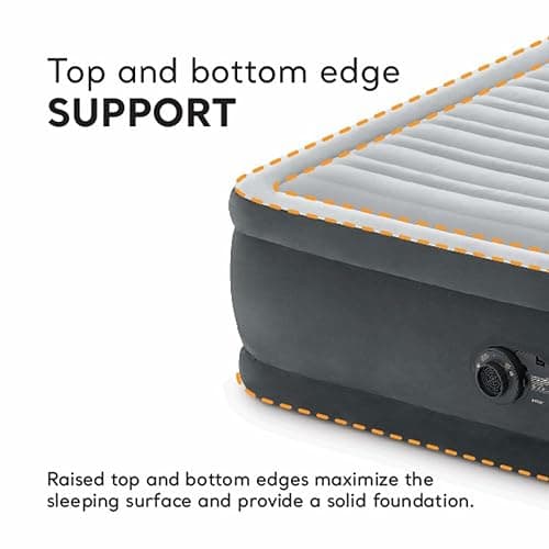 Intex Dura-Beam Deluxe Comfort-Plush Elevated: Fiber-Tech – Queen Size – Built-in Electric Pump – 18in Bed Height – 600lb Weight Capacity thumbnail 6