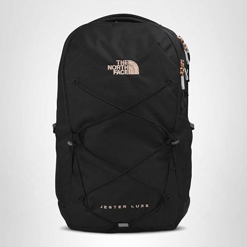 THENORTHFACE Women's Jester Luxe Everyday Laptop Backpack, TNF Black/Burnt Coral Metallic, One Size thumbnail 6