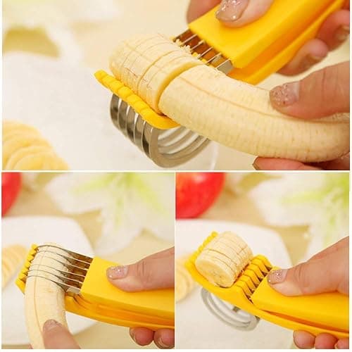 Guyuyii Banana Slicer - Quick and Safe Banana Cutter for Even Slices, Easy Kitchen Gadget for Kids and Adults, Perfect for Snacks, Fruit Salads, Desserts and Meal Prep thumbnail 5