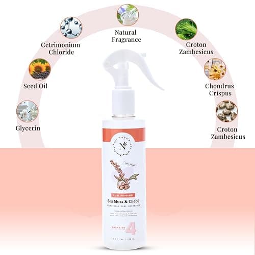 NaturAll Sea Moss & Chebe 8.5 Oz Curl Refresher Spray for Curly Hair, Coils and Waves – All Natural Sulfate Free, Silicone Free, Hydrating & Nourishing Hair Mist for Women & Men thumbnail 4