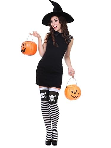Boao 4 Pairs Halloween Thigh High Long Stockings Over Knee Stockings Cosplay Festival Socks thumbnail 2