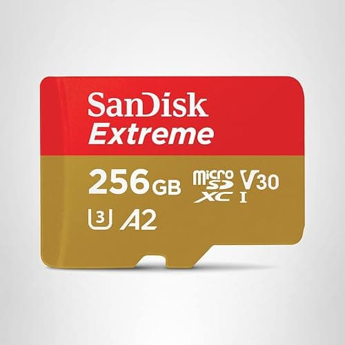 SanDisk 256GB Extreme microSDXC UHS-I Memory Card with Adapter - Up to 190MB/s, C10, U3, V30, 4K, 5K, A2, Micro SD Card - SDSQXAV-256G-GN6MA thumbnail 8
