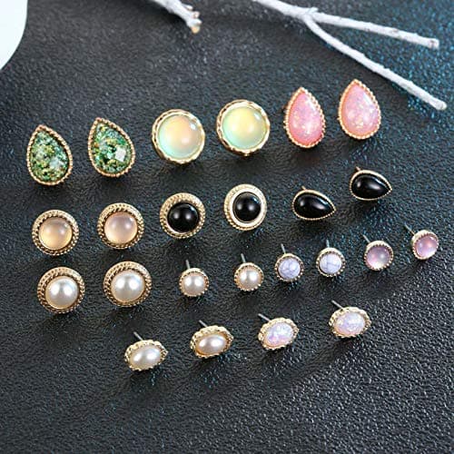 36 Pairs Boho Stud Earrings Set for Women Hypoallergenic Earrings Vintage Bohemian Assorted Earrings thumbnail 7
