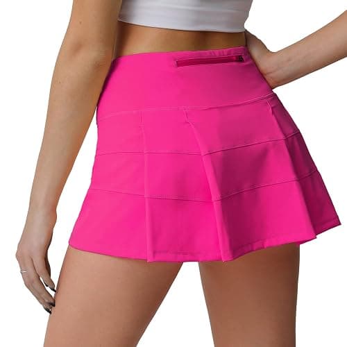 Husnainna High Waisted Pleated Tennis Skirt with Pockets Athletic Golf Skorts for Women Casual Workout Built-in Shorts thumbnail 4