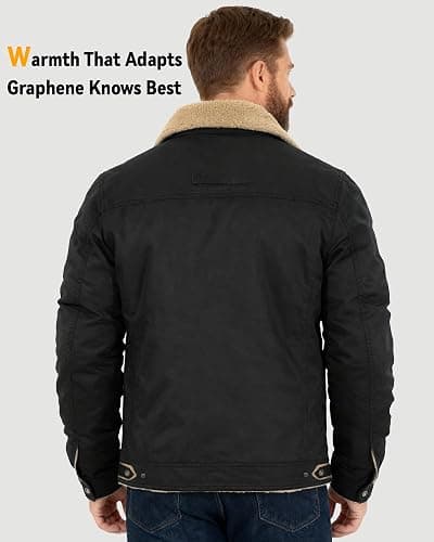 Wulcea Graphene Heated Jacket for Men 12V Fast Charge 18400mAh Large Capacity thumbnail 6