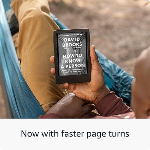Amazon Kindle 16 GB (newest model) - Lightest and most compact Kindle, now with faster page turns, and higher contrast ratio, for an enhanced reading experience - Black thumbnail 4