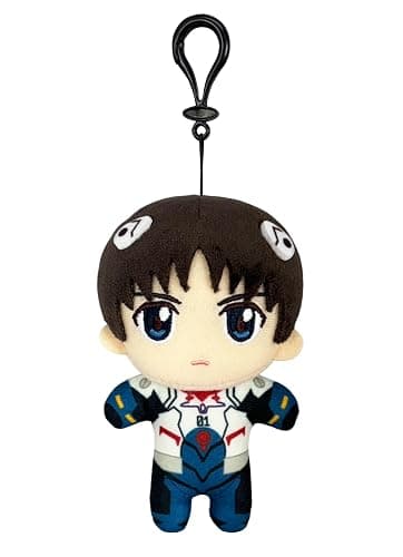 Great Eastern Entertainment Evangelion New Movie - Shinji Ikari (Plug Suit) Mini Plush Plush w/Hook Clip 4.5" - Image 1