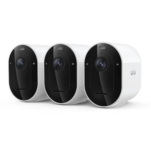Arlo Pro Security Camera 2K HDR (6th Gen, 2025 Release) - Wireless Outdoor Camera, Rechargeable Removeable Battery, Event Captions, Emergency Response, 1-Month Trial of Secure Plan, 3 Cam, White - Image 1