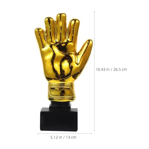 IMIKEYA Award Trophies Goalkeeper Trophy, 10.4 Inch Trophy Gloves Shape Soccer Match Award Cups Fun Prize for Office Kindergarten Celebrations Sports Game Classroom Party Favors for Recognition Gift thumbnail 3