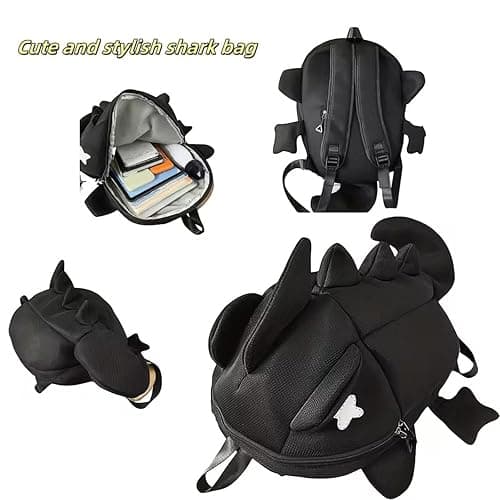 Fashion Shark Backpack Large Capacity Lightweight Carry-on Travel Bag Durable Personalized Daily Back Pack thumbnail 4