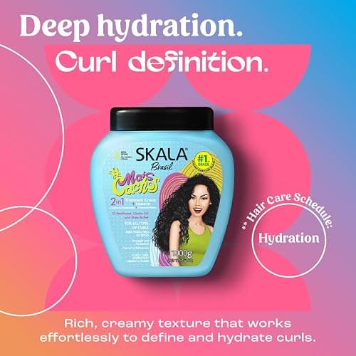 SKALA Mais Cachos for hair type 3ABC - 2 IN 1 Conditioning Treatment Cream & Cream To Comb 35.2oz, BLUE thumbnail 3