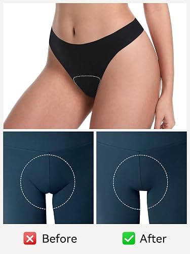 LUCKMEEY Cotton Thongs for Women Seamless Thongs for Women No Show Thong Panty Liners Workout G-String Thongs Underwear thumbnail 3