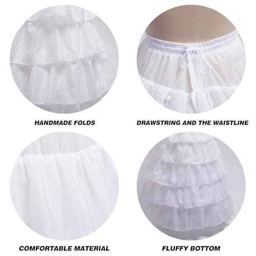 VeMee Women Wedding Petticoat Crinoline Underskirt Slips Underskirt for Women thumbnail 3