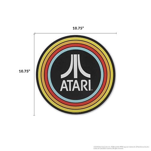 Open Road Brands Atari Vintage Stripes Round Metal Sign | Retro Atari Wall Decor for Game Room or Man Cave thumbnail 3