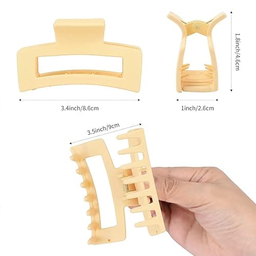 5 Pcs Hair Claw Clips-Nonslip Large Claw Clip Strong Hold Hair Clips Suitable for Women Fashion Hair Styling Accessories thumbnail 3