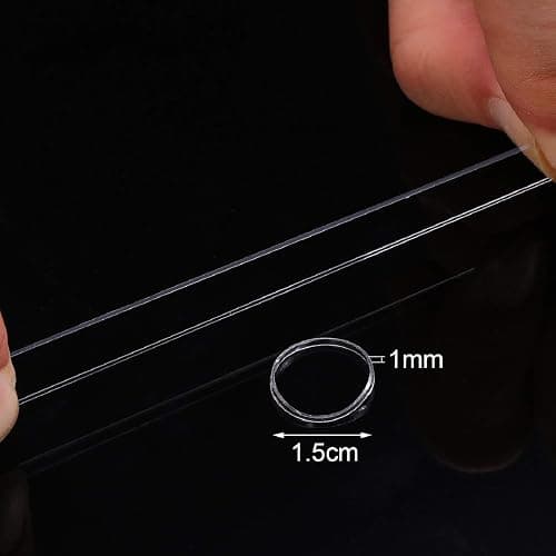 Hicarer 1000 pcs Mini Rubber Hair Bands 1/2" Soft Elastic Bands for Woman Hair Braids Ponytails & Beards Small Dreadlocks, Wedding Hairstyle and More(1.5 cm,Clear) thumbnail 2