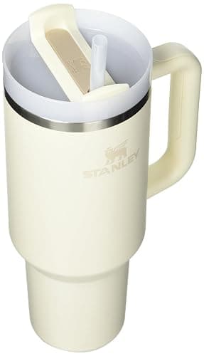 STANLEY Quencher H2.0 Tumbler with Handle and Straw 40 oz | Flowstate 3-Position Lid | Cup Holder Compatible for Travel | Insulated Stainless Steel Cup | BPA-Free | Cream 2.0 thumbnail 6
