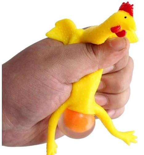 YOYOSTORE 16cm Funny Squishy Adult Prop Tool Chicken and Eggs Stress Relieve Decoration for Party Favors thumbnail 4