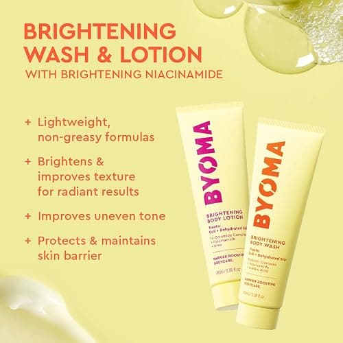 BYOMA Body Care Holiday Gift Set (6-Piece Kit) - Hydrating, Brightening & Sensitive Body Wash & Lotion - Travel Size, Supports Skin Barrier thumbnail 4