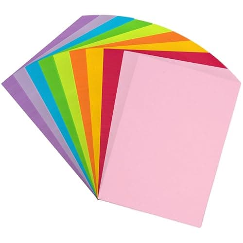 Colored Copy&Print Paper 8.5X11 Inches,180 Sheets 9 Colors Rainbow A4 Printer Paper 20 lb/90GSM Colored Origami Paper for Cutting DIY Art Craft - Image 1