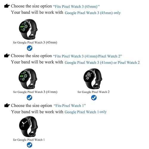Grestun Adjustable Elastic Armband or Ankle Band for Compatible with Google Pixel Watch 3 (41mm/45mm)/ Pixel Watch 2 1, Stretchy Band for Men and Women (Black) - Black - Fits Pixel Watch 3 (41mm)/Pixel Watch 2 thumbnail 3