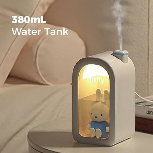Mipow X Miffy Cool Mist Humidifier - Ultrasonic Quiet Humidifier, Mini Cute Humidifier with Night Light, 380ml for Bedroom, App-Controlled RGB Light (2.0 Plus-Version) - Blue thumbnail 5