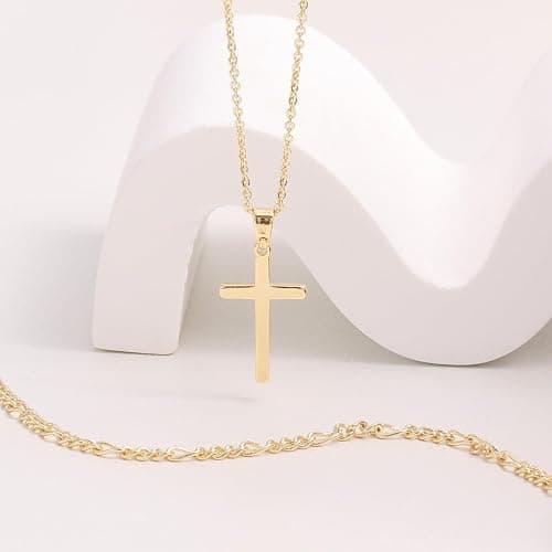 GRCLD Cross Necklace for Women Dainty 14K Real Silver Gold Plated Layered Cross Pendant Necklace Stack Simple Trendy Cute Charm Choker Necklaces Jewelry Gift for Women Teen Her thumbnail 5
